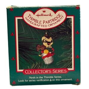 Hallmark Thimble Partridge Handcrafted Ornament 1986 - Collector's Series